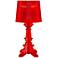 Baroque Red Acrylic Accent Lamp