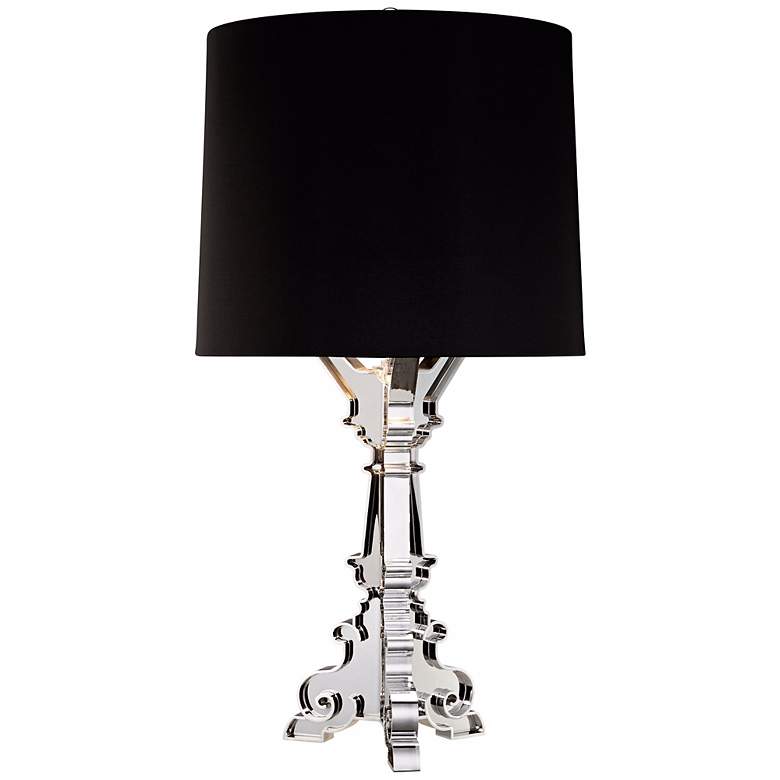 Image 1 Baroque Silver Plate Acrylic Table Lamp