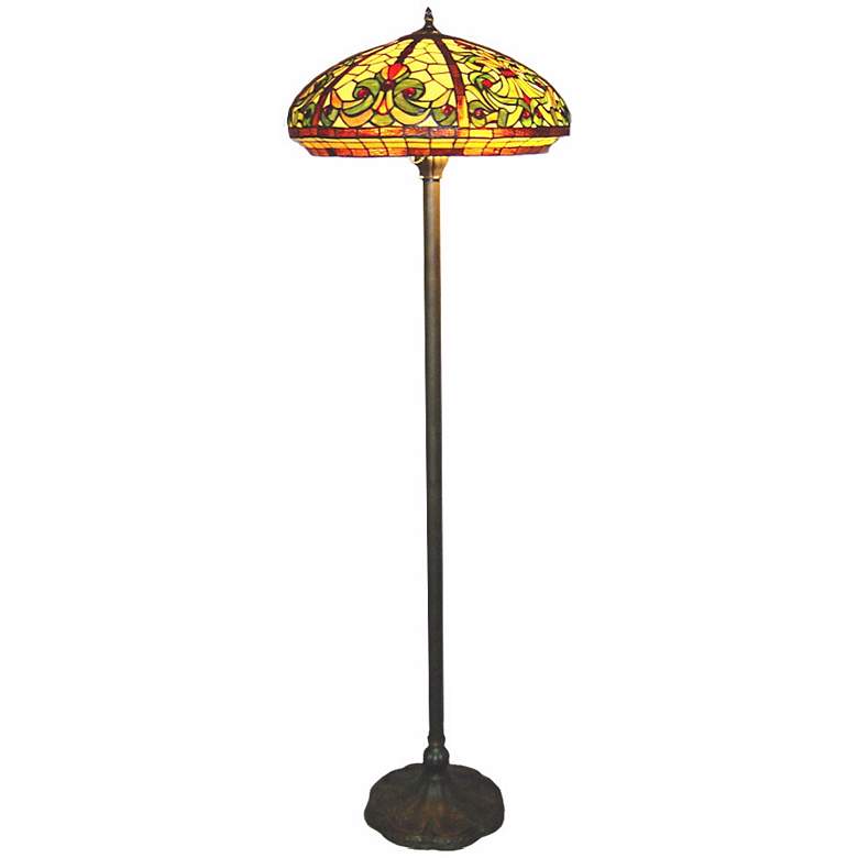 Image 1 Baroque Tiffany Glass Floor Lamp