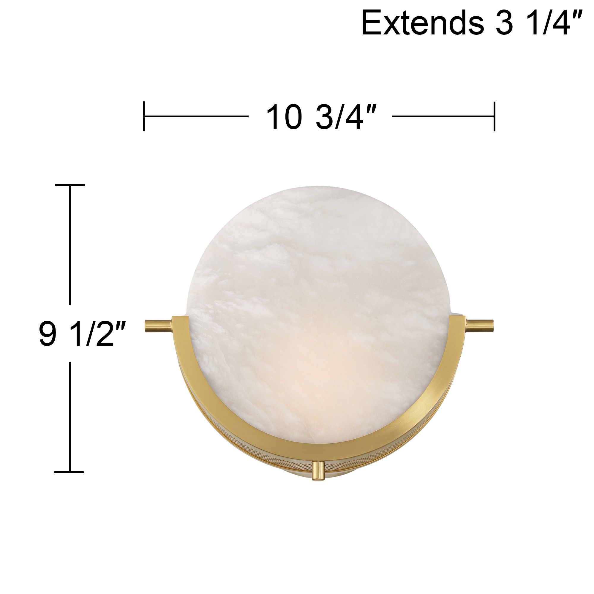 Barranco 9 1/2" High Warm Gold Alabaster LED Wall Sconce Set of 2