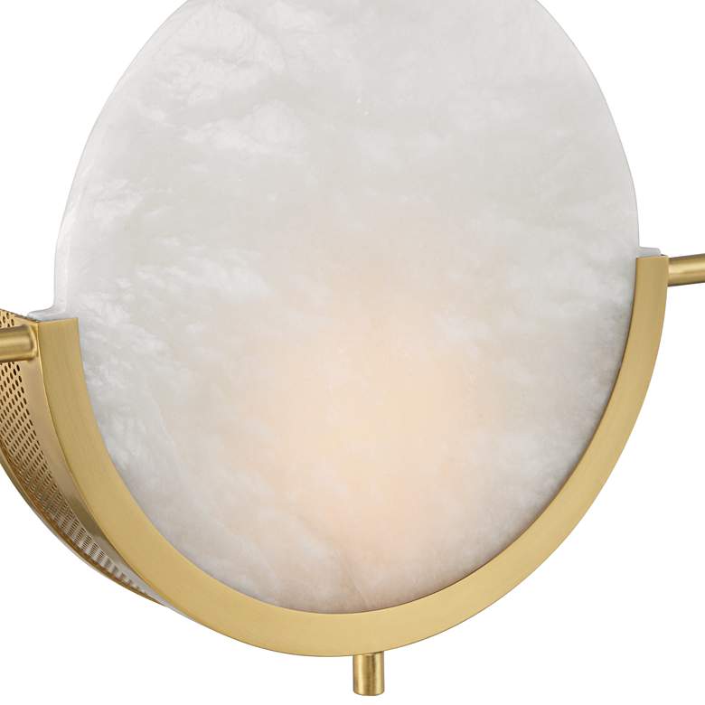 Image 3 Barranco 9 1/2" High Warm Gold and Alabaster Pocket Wall Sconce more views