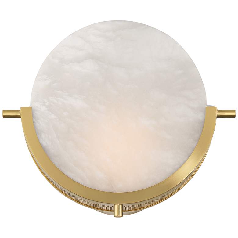 Image 4 Barranco 9 1/2" High Warm Gold and Alabaster Pocket Wall Sconce more views
