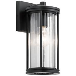 Barras 12"  Outdoor Wall Light  in Black
