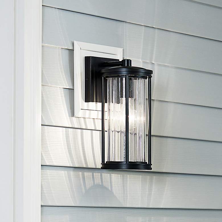 Image 1 Barras 12" Outdoor Wall Light in Black
