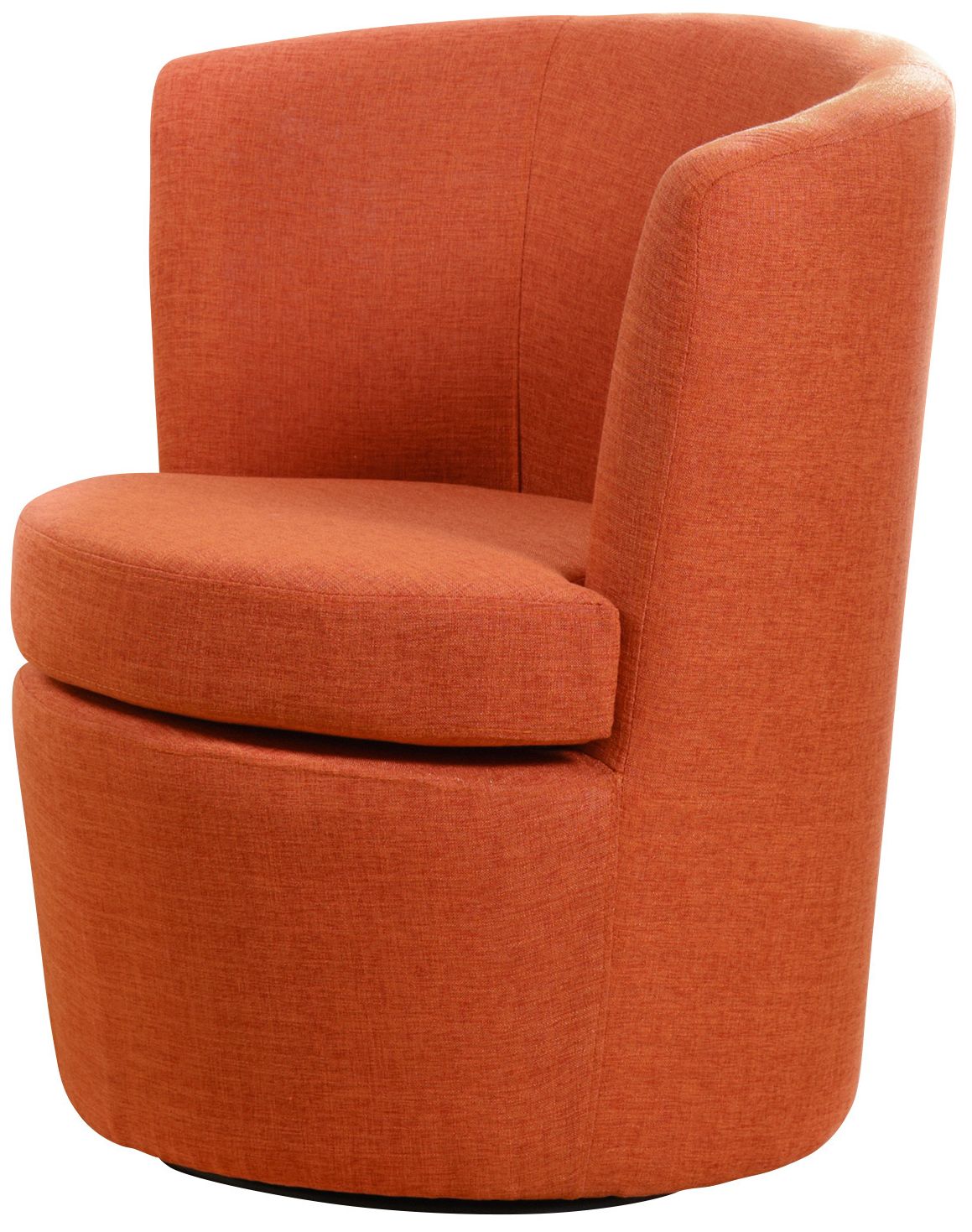 Image 3 Barrel 28 x 33.5 Orange Red Swivel Accent Chair more views