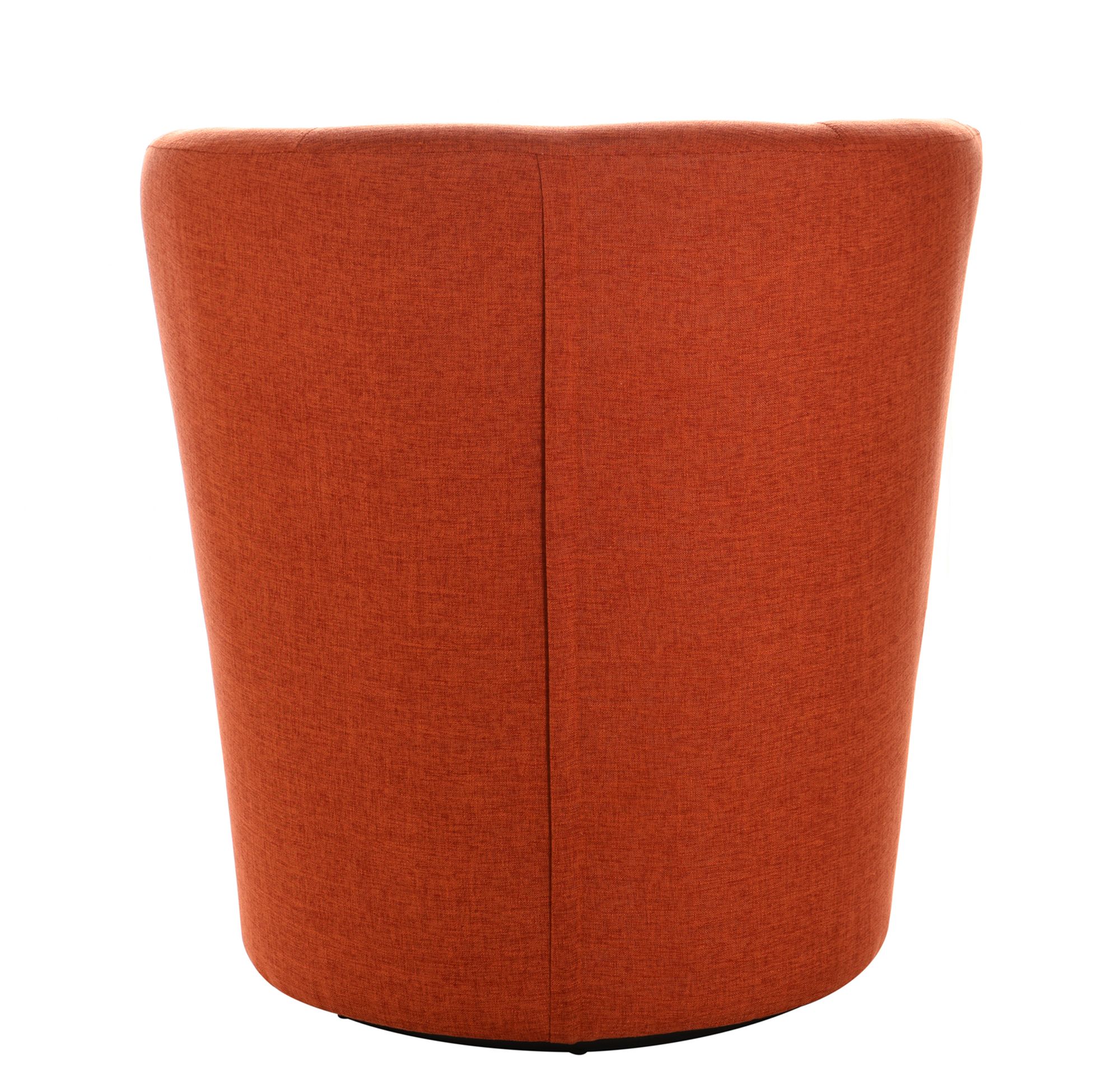 Image 4 Barrel 28 x 33.5 Orange Red Swivel Accent Chair more views