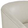 Barrel Cr&#232;me Faux Leather Swivel Chair
