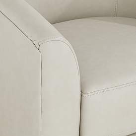 Image5 of Barrel Crème Faux Leather Swivel Chair more views