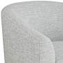 Barrel Gray Fabric Swivel Chair