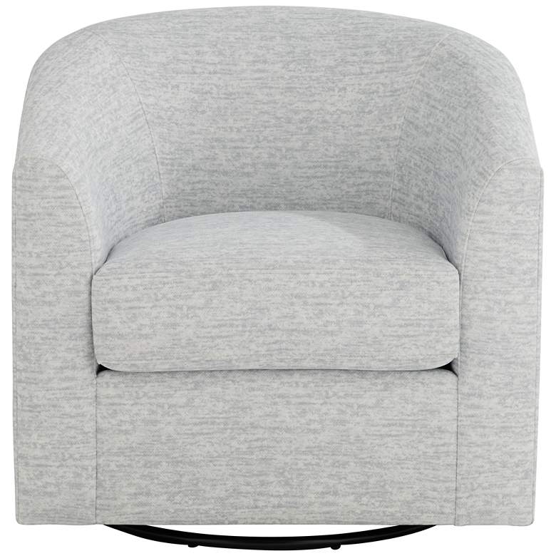 Image 7 Barrel Gray Fabric Swivel Chair more views