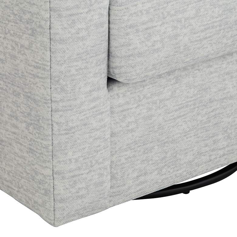 Image 6 Barrel Gray Fabric Swivel Occasional Chairs Set of 2 more views