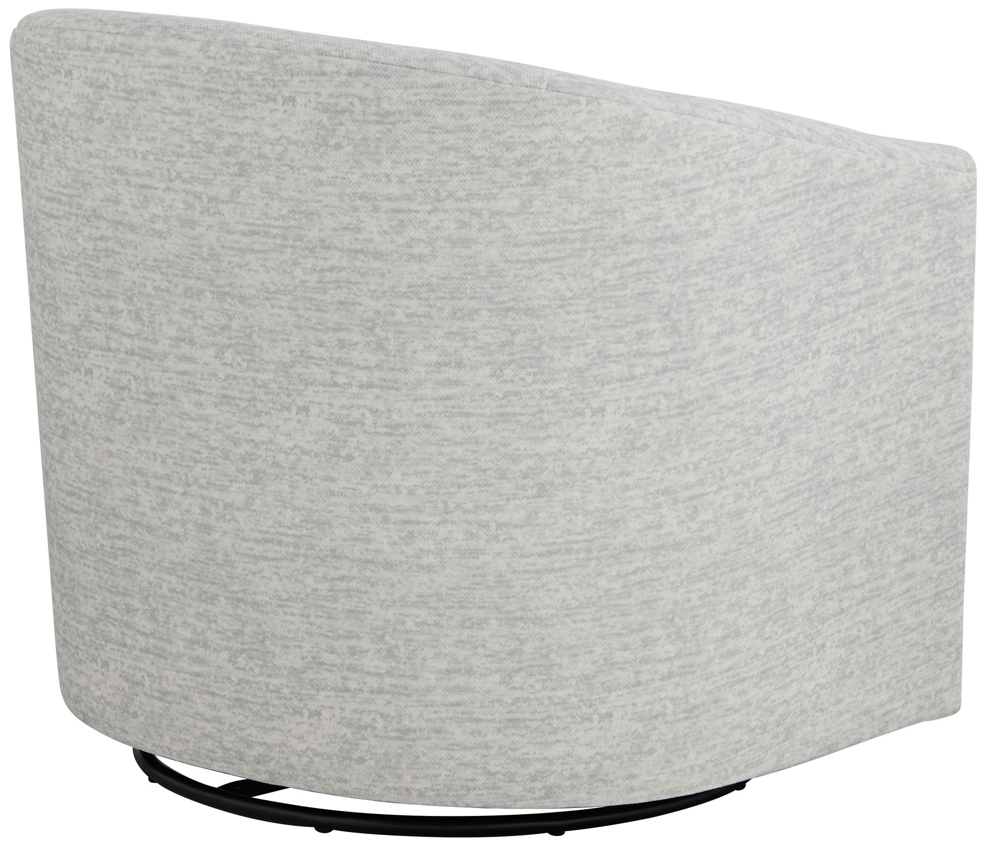 Barrel Gray Fabric Swivel Occasional Chairs Set of 2 in scene