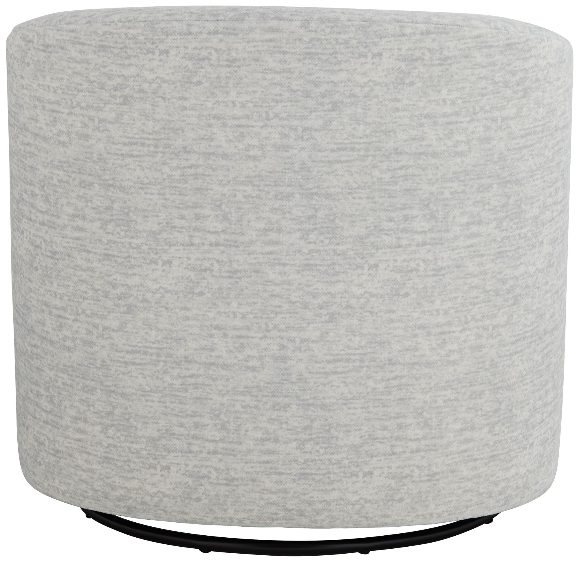 Barrel Gray Fabric Swivel Occasional Chairs Set of 2 in scene