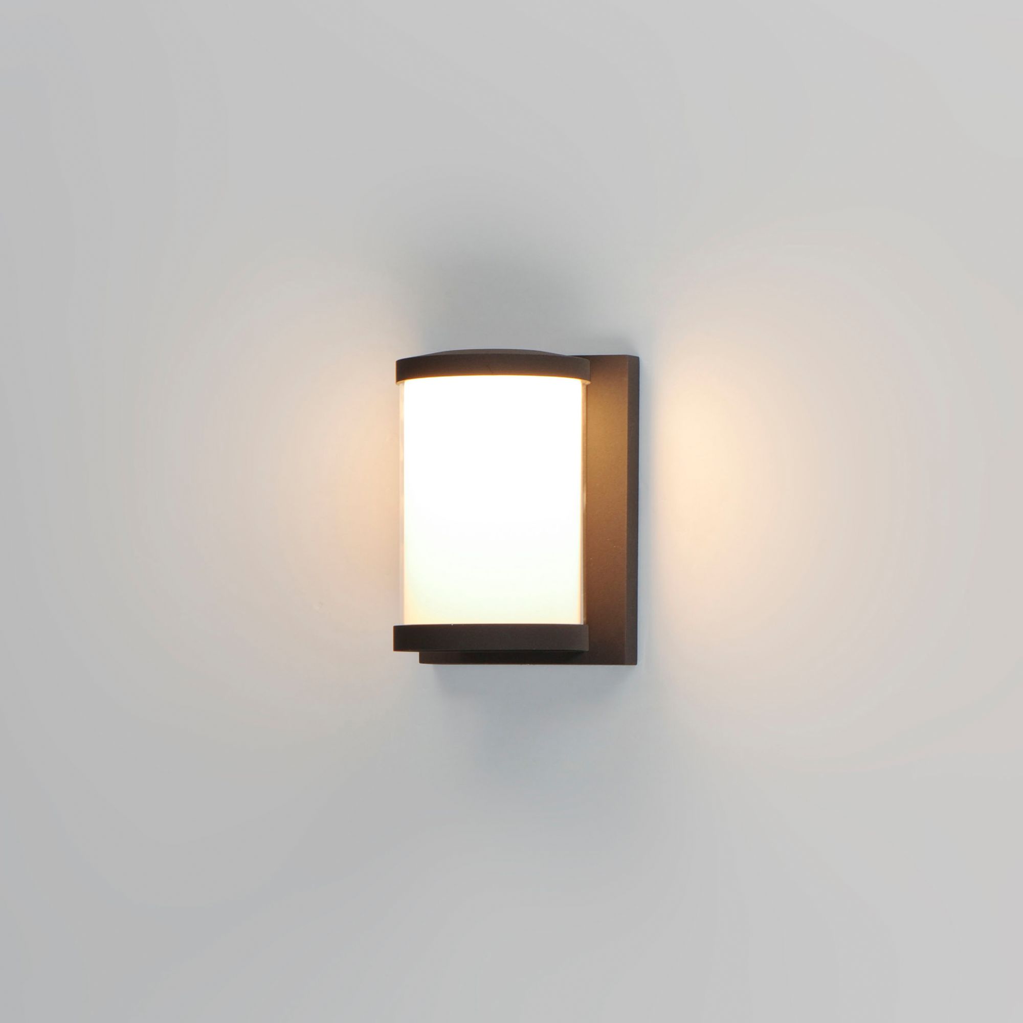 Image 4 Barrel Small LED Outdoor Wall Sconce - Black more views