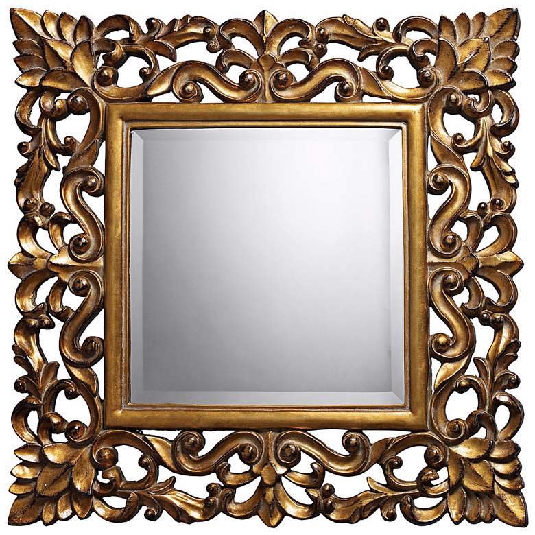 Image 1 Barrets 22 inch Square Beaufort Gold Wall Mirror