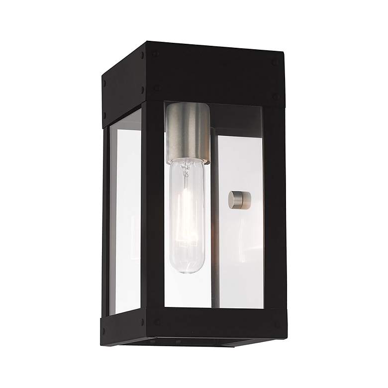 Image 7 Barrett 1 Light Black Outdoor Wall Lantern more views