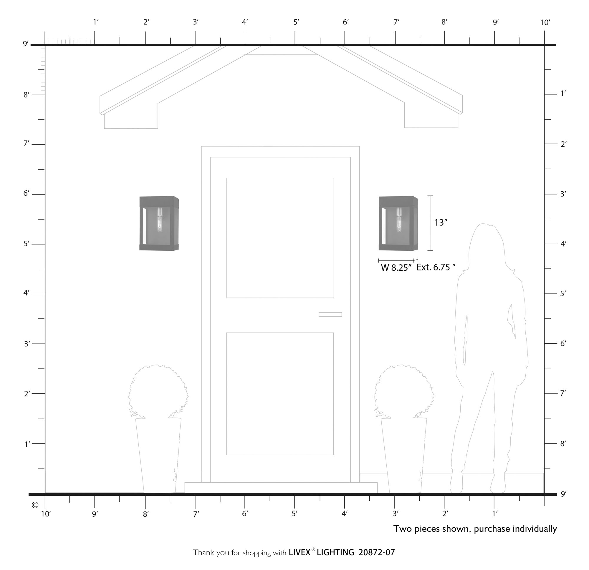 Barrett 1 Light Bronze with Antique Brass Candle Outdoor Wall Lantern