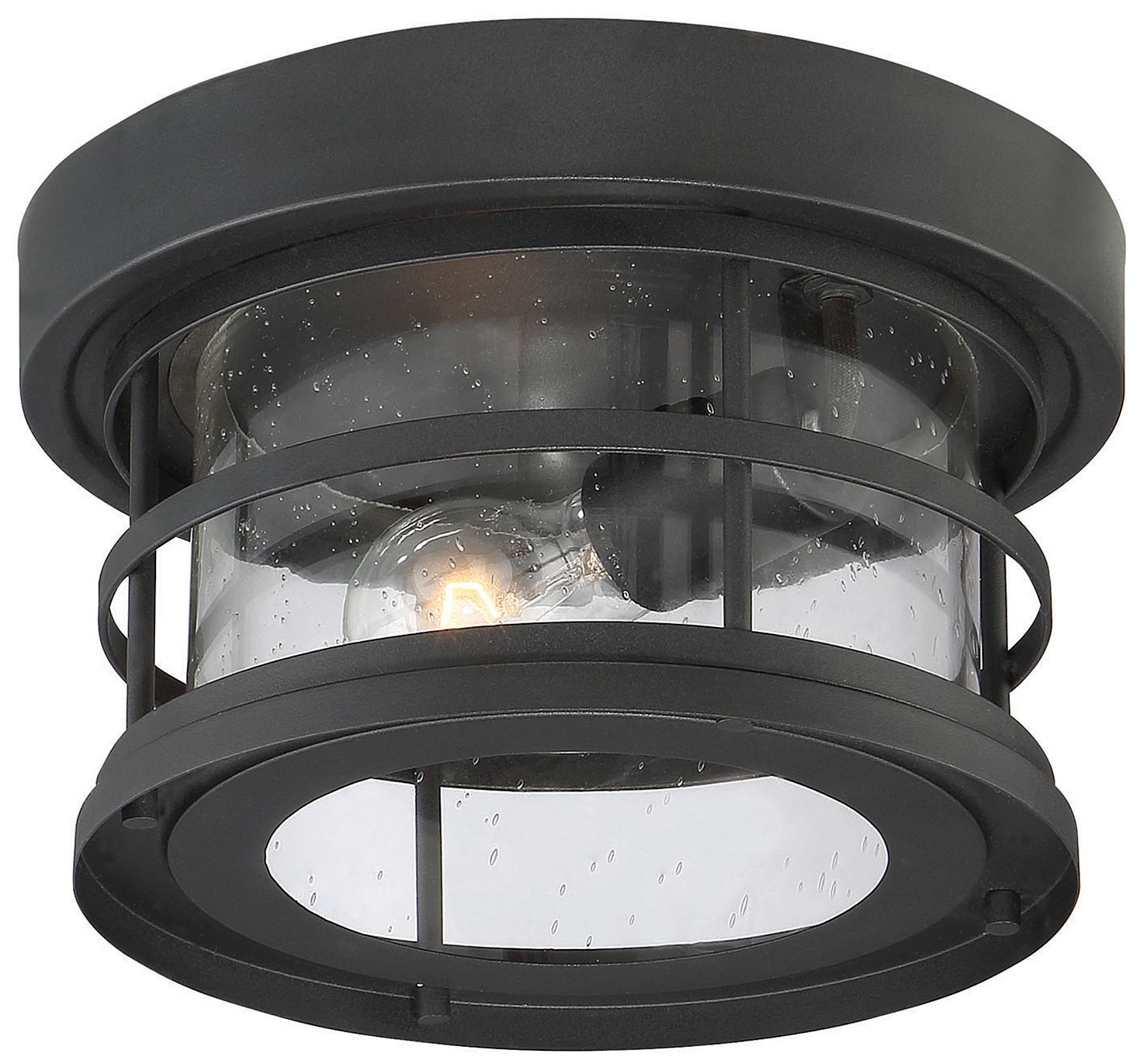 Image 2 Barrett 1-Light Outdoor Ceiling Light in Black more views