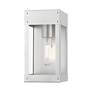 Thumbnail3 of Barrett 1 Light Painted Satin Nickel Outdoor Wall Lantern more views