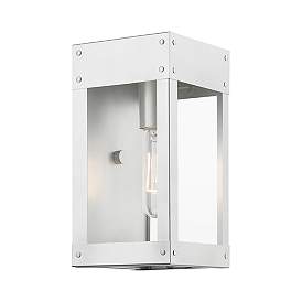 Image5 of Barrett 1 Light Painted Satin Nickel Outdoor Wall Lantern more views