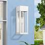 1_Barrett 1 Light Painted Satin Nickel Outdoor Wall Lantern
