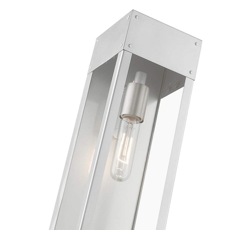 Image 7 Barrett 1 Light Painted Satin Nickel Outdoor Wall Lantern more views
