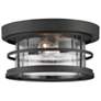 1_Barrett 13" Wide Black 2-Light Outdoor Ceiling Light