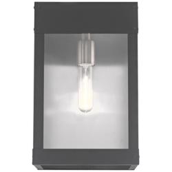 Barrett 13"H Scandinavian Gray Outdoor Lantern Wall Light