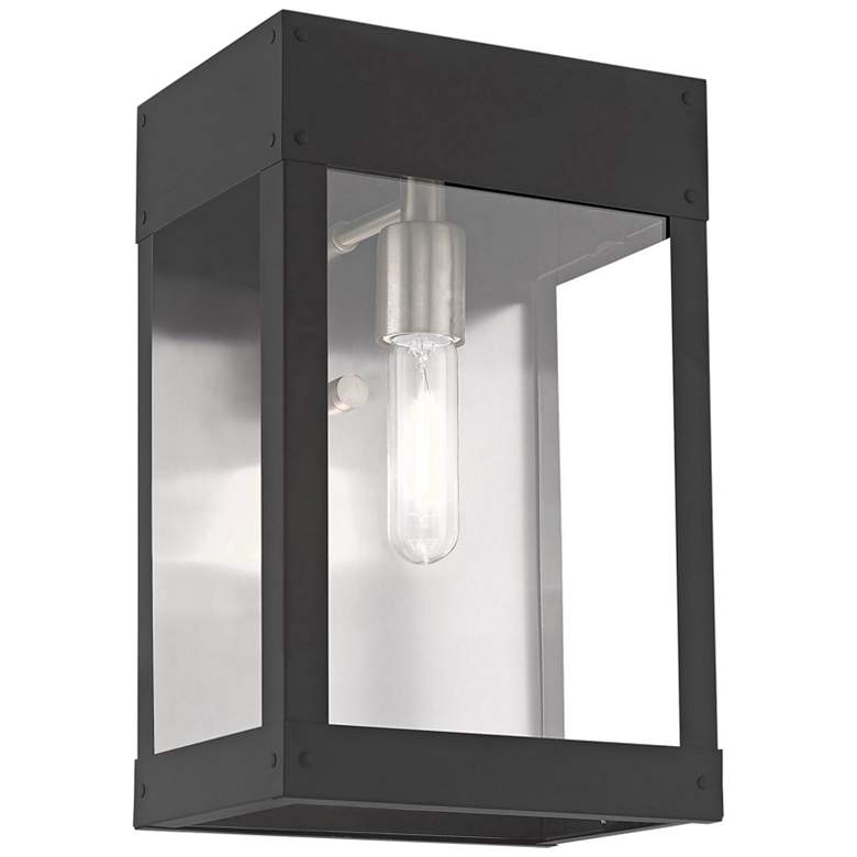 Image 2 Barrett 13"H Scandinavian Gray Outdoor Lantern Wall Light more views