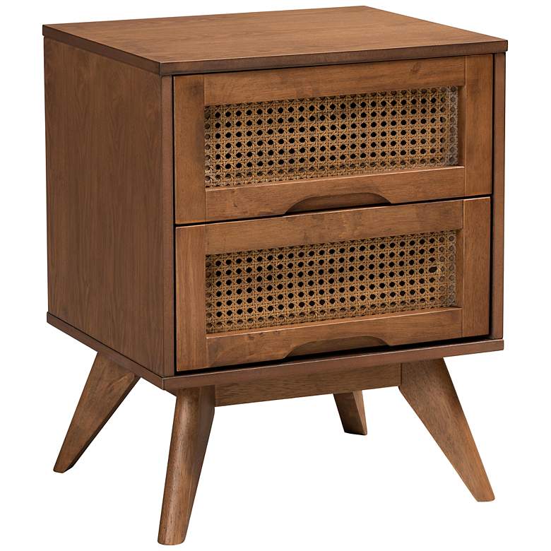 Image 2 Barrett 18 3/4" Wide Walnut Brown Wood 2-Drawer Nightstand