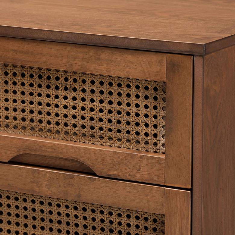 Image 3 Barrett 18 3/4" Wide Walnut Brown Wood 2-Drawer Nightstand more views