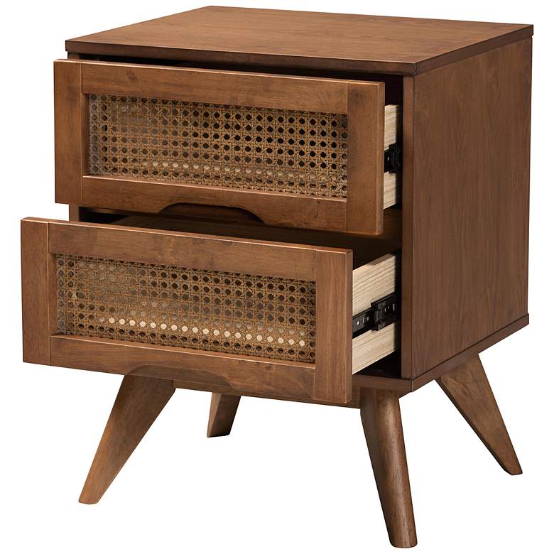 Image 6 Barrett 18 3/4" Wide Walnut Brown Wood 2-Drawer Nightstand more views