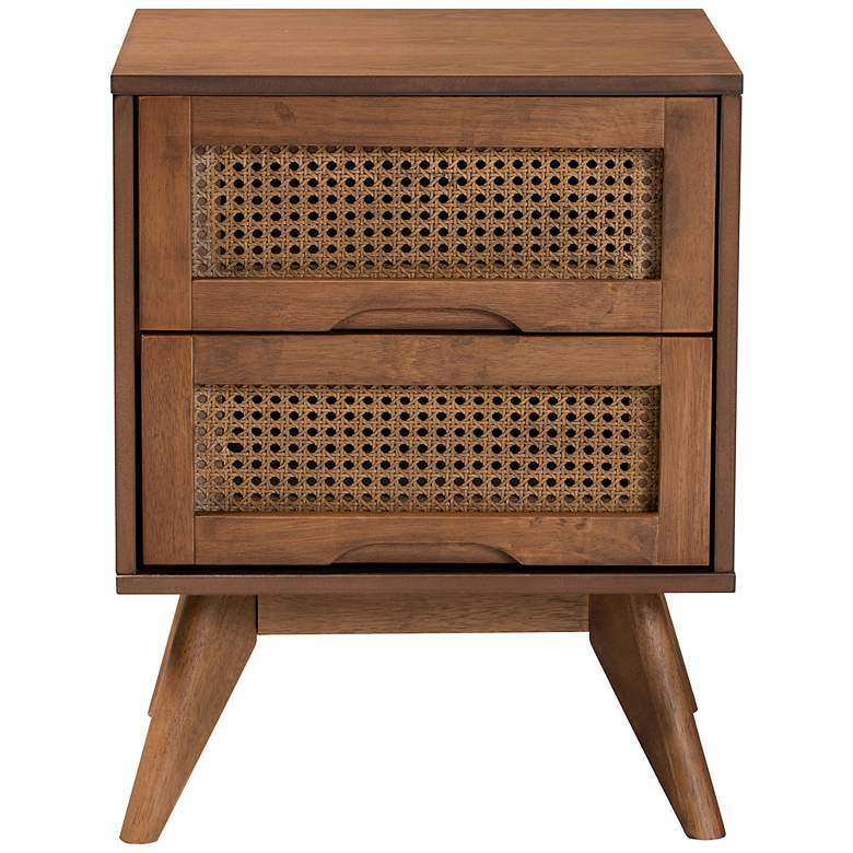 Image 7 Barrett 18 3/4" Wide Walnut Brown Wood 2-Drawer Nightstand more views