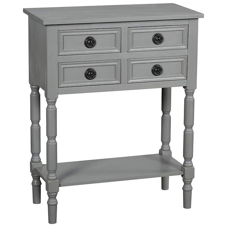 Image 1 Barrett 23.5" Wide 4 Drawer Carbon Gray Console Table
