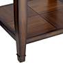 Barrett 24" Wide Brown Oak and Clear Glass End Table