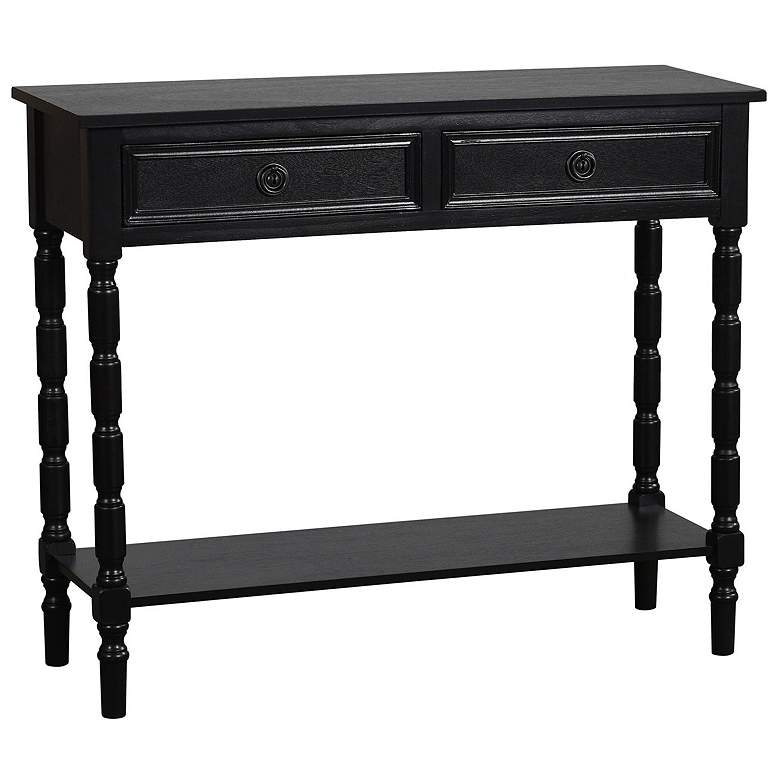 Image 1 Barrett 29.5" Wide 2 Drawer Black Console Table