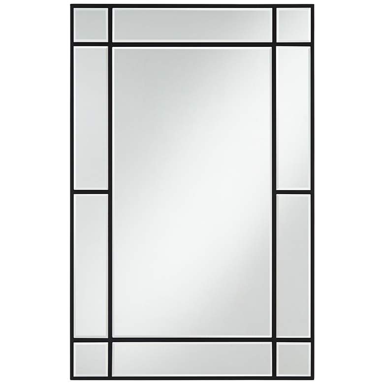 Image 2 Barrett Matte Black 26" x 40" Rectangular Wall Mirror