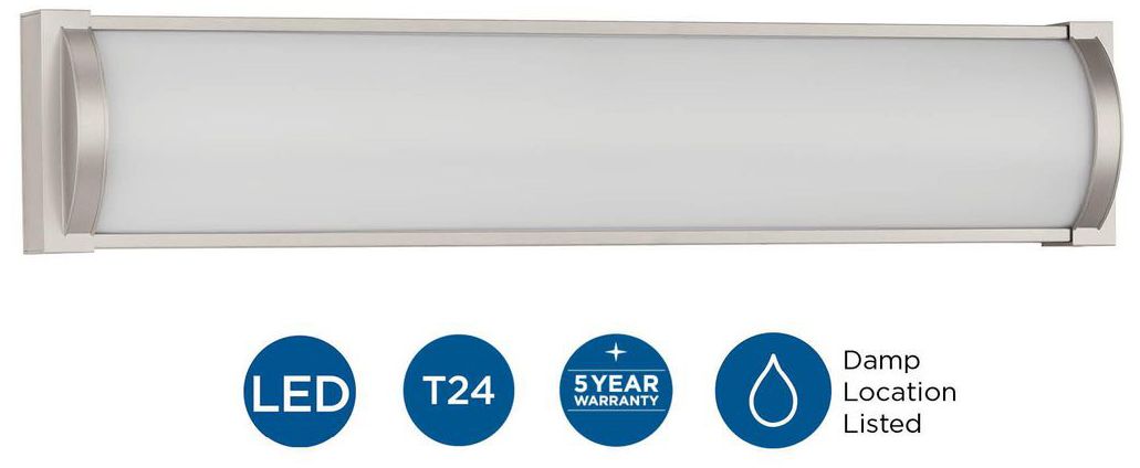 Barril Collection 24 in. Medium Modern Integrated LED Linear Vanity Light