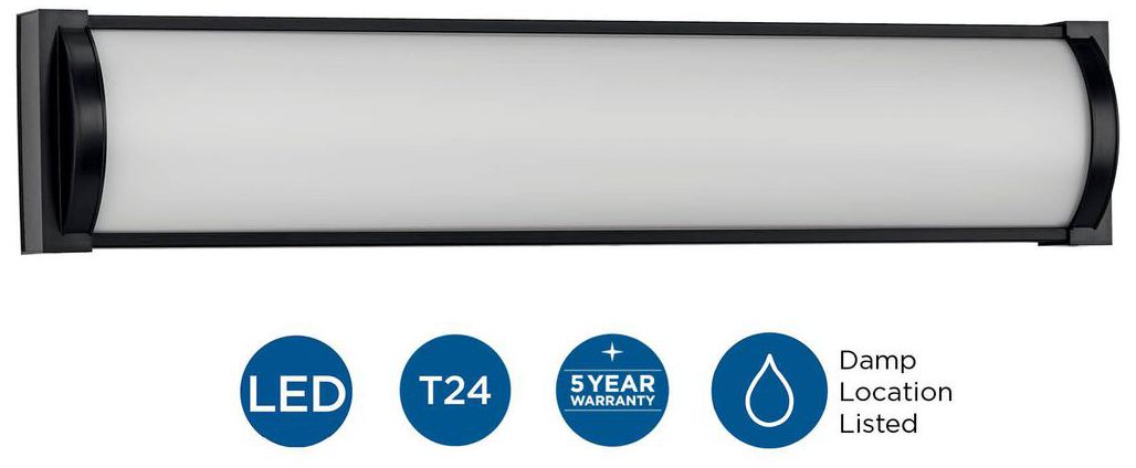 Barril Collection 24 in. Medium Modern Integrated LED Linear Vanity Light