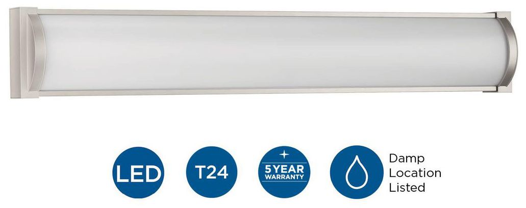 Barril Collection 32 in. Large Modern Integrated LED Linear Vanity Light