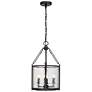 2_Barrington 12" Wide Matte Black 4-Light Mini Pendant