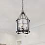 1_Barrington 12" Wide Matte Black 4-Light Mini Pendant