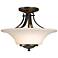 Barrington 15" Bronze Semi-Flushmount Ceiling Fixture