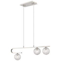 Barrington 3 Light 32" Cord Hung Island Light Satin Nickel