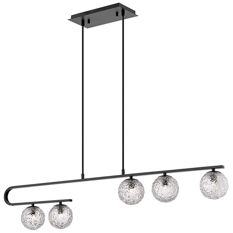Image 1 Barrington 5 Light 45" Cord Hung Island Light Matte Black