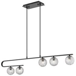 Barrington 5 Light 45" Cord Hung Island Light Matte Black