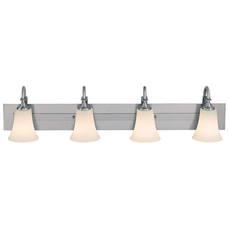 Image 1 Barrington Brushed Steel Four Light Bath Bar