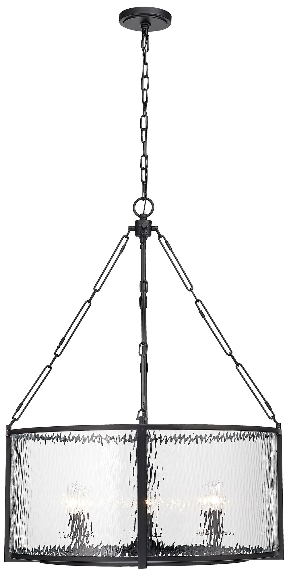 Image 2 Barrington by Z-Lite Matte Black 26 inch 6 Light Pendant