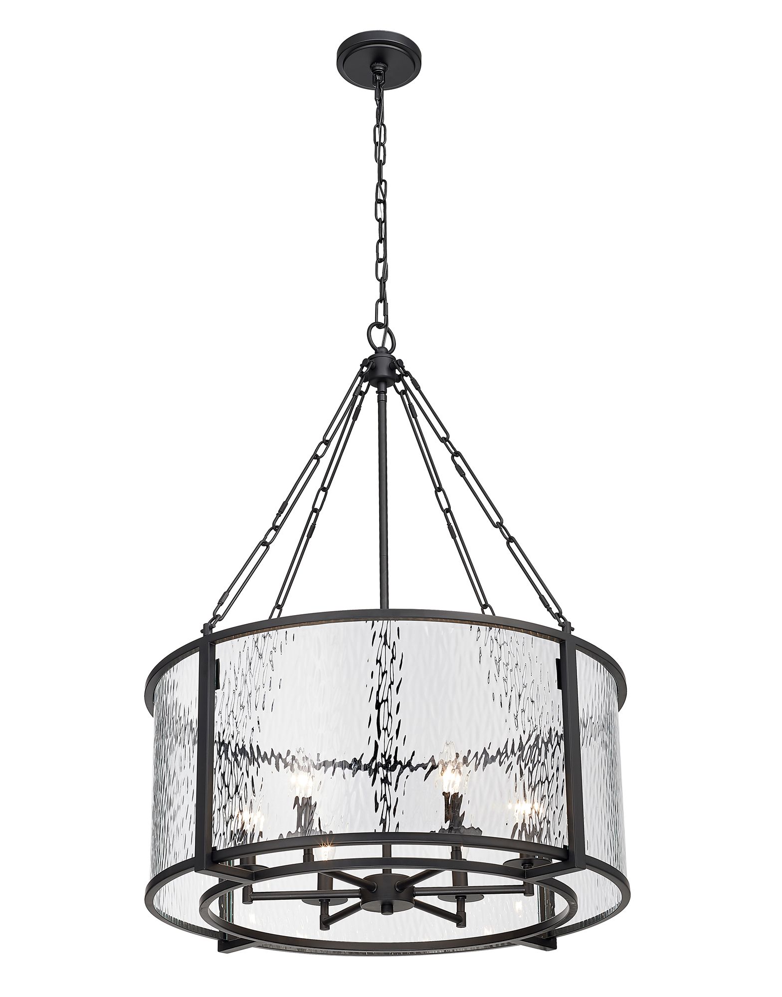 Image 5 Barrington by Z-Lite Matte Black 26 inch 6 Light Pendant more views