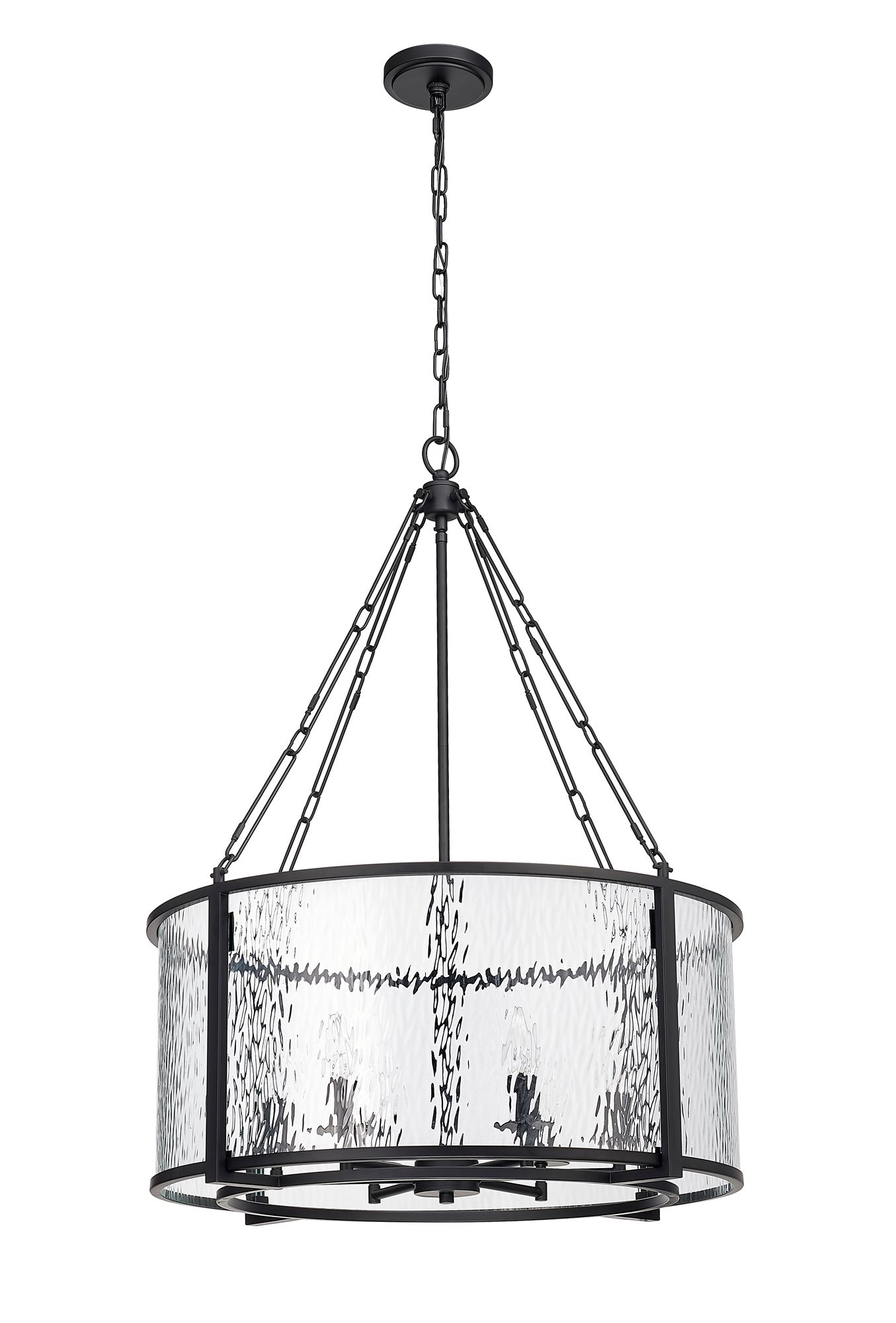 Barrington by Z-Lite Matte Black 26 inch 6 Light Pendant